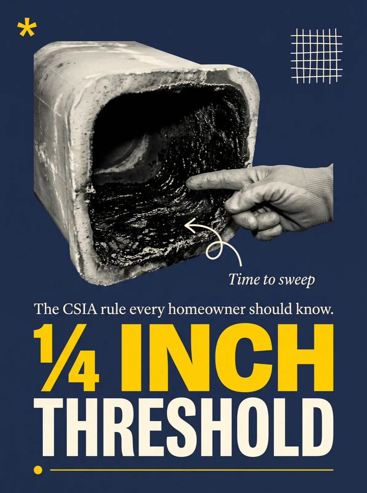 The CSIA ¼-inch threshold rule for chimney creosote